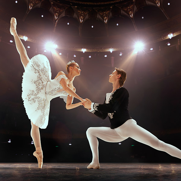 Dancers on Ballet Floor