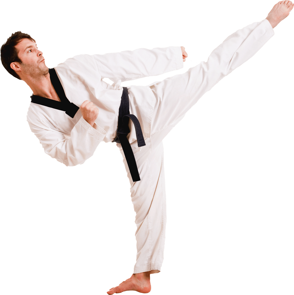 Man Standing on Dojo Floor