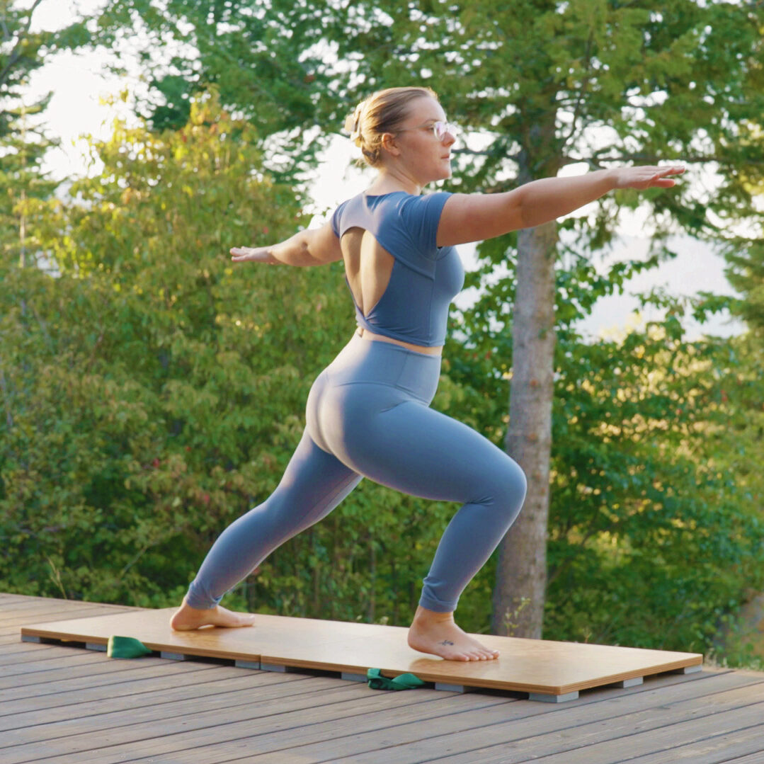 Portable Bamboo Yoga Board for Yoga Outdoors & Yoga At Home On